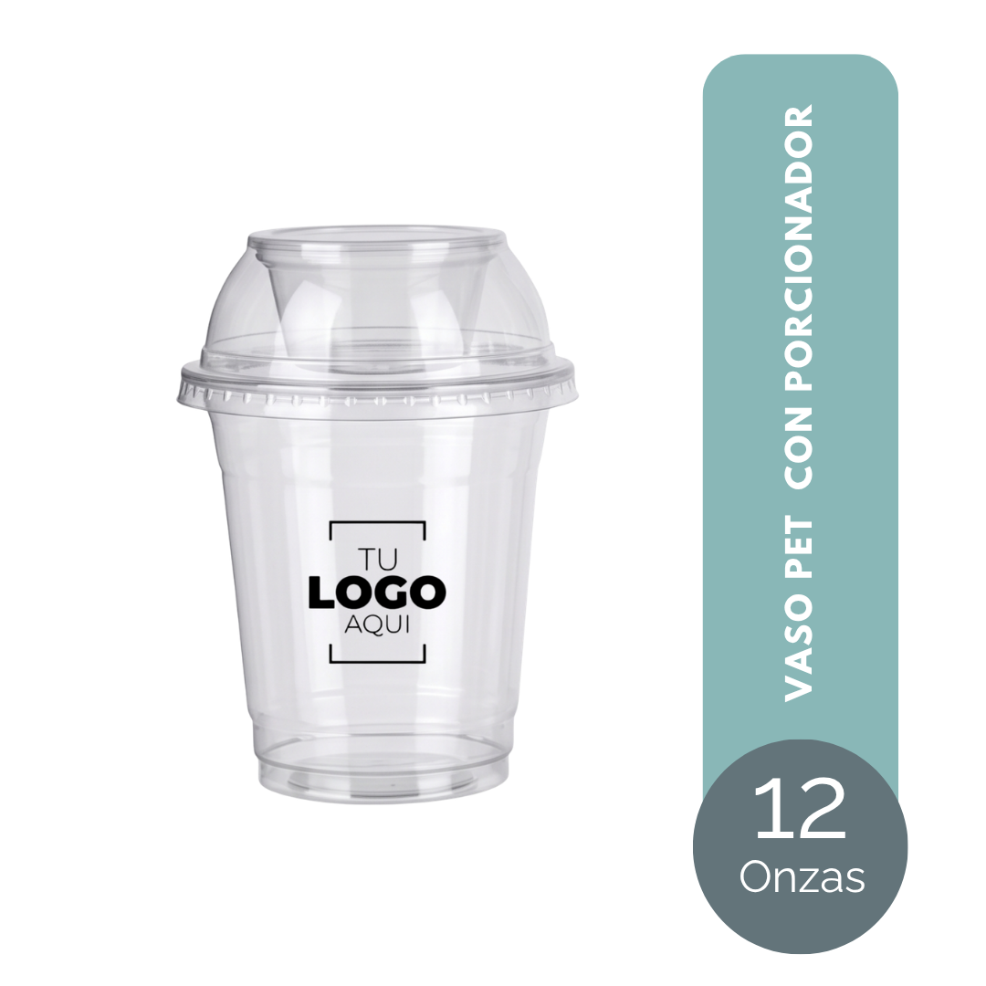 VASO  PET 12 ONZAS CON PORCIONADOR