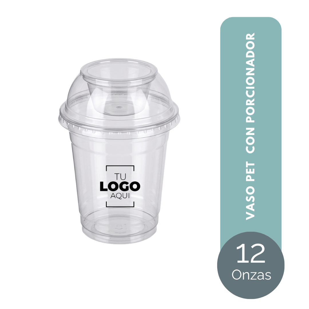 VASO  PET 12 ONZAS CON PORCIONADOR