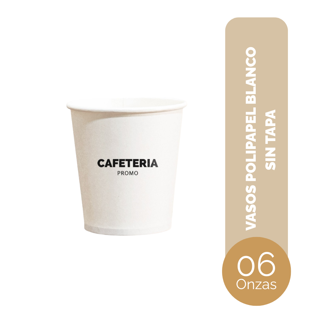 VASO DE POLIPAPEL 06 ONZAS BLANCO