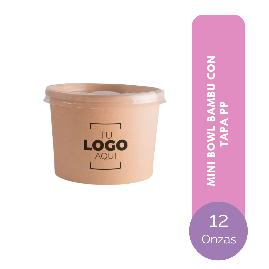 TARRINA DE BAMBÚ 12 ONZAS TAPA PP