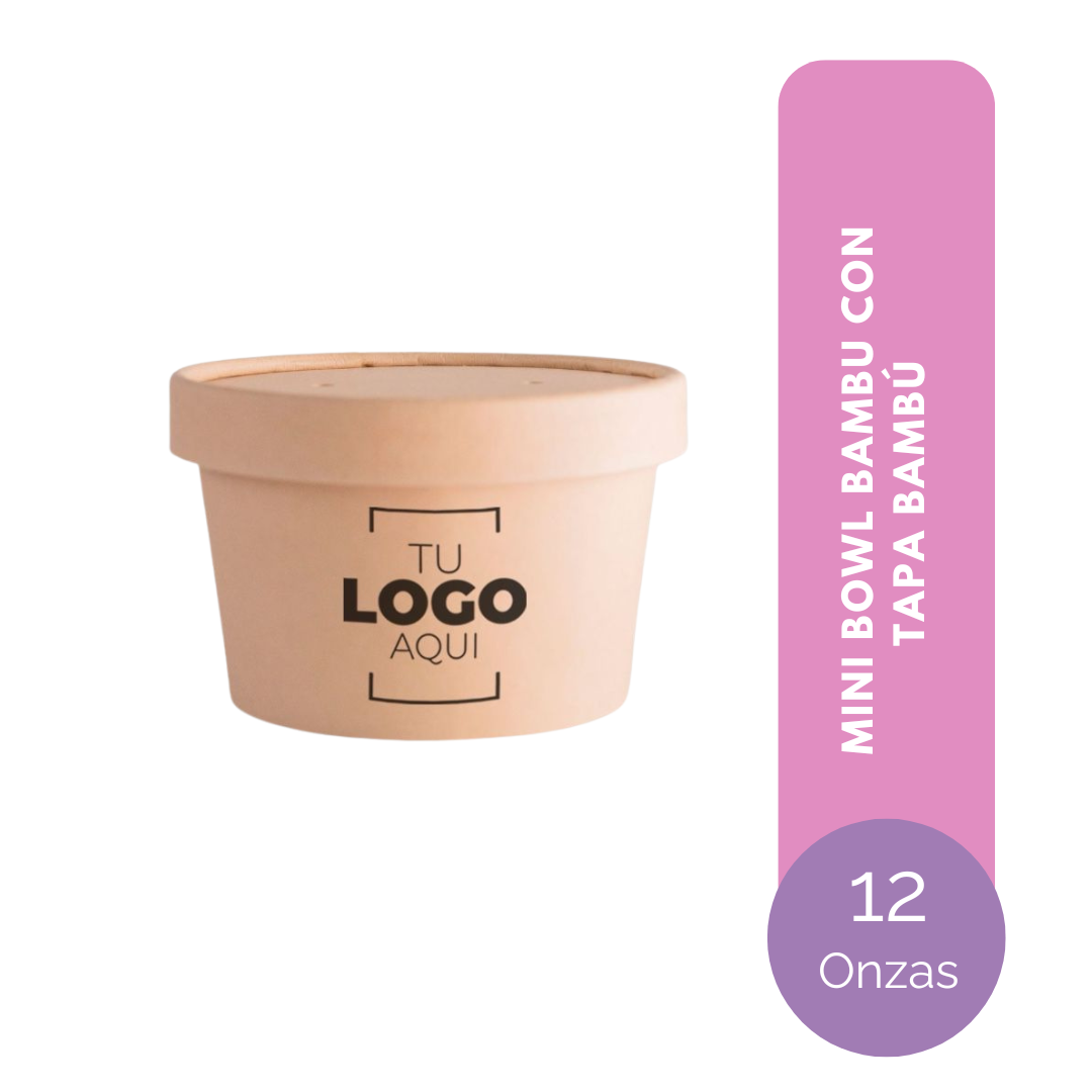 TARRINA DE BAMBÚ 12 ONZAS TAPA BAMBÚ
