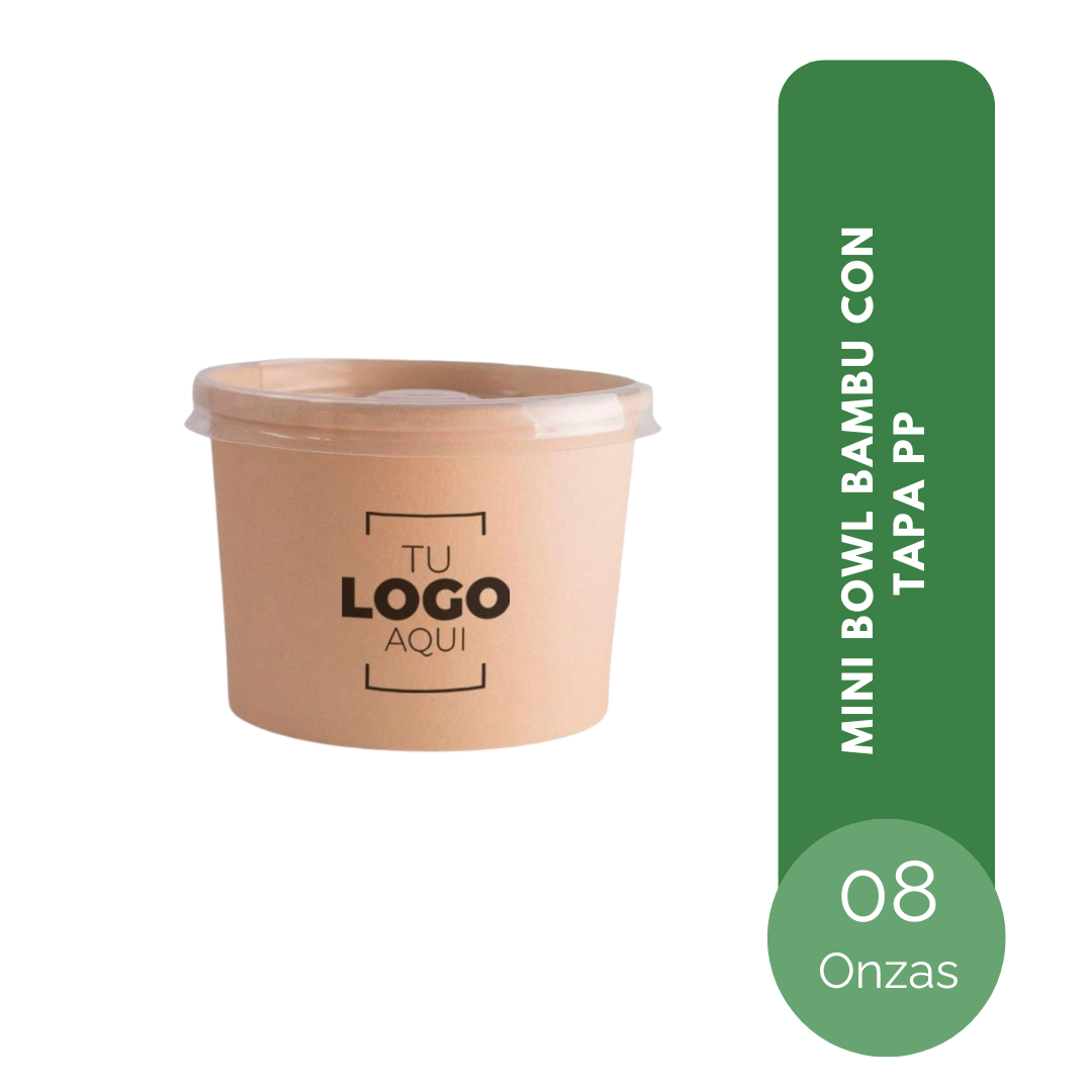 MINI BOWL DE BAMBÚ 08 ONZAS TAPA PP
