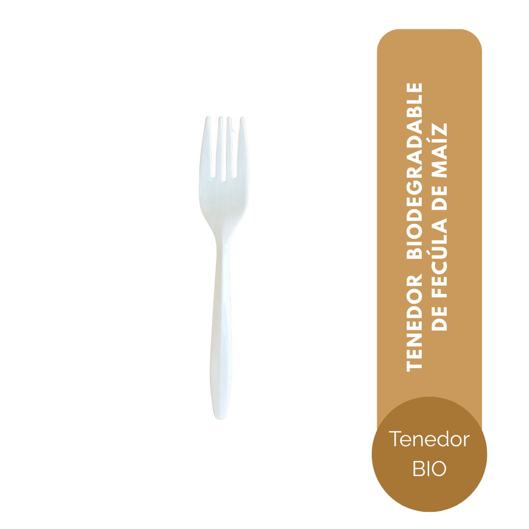 TENEDOR BIO DE FÉCULA DE MAÍZ 15 CM