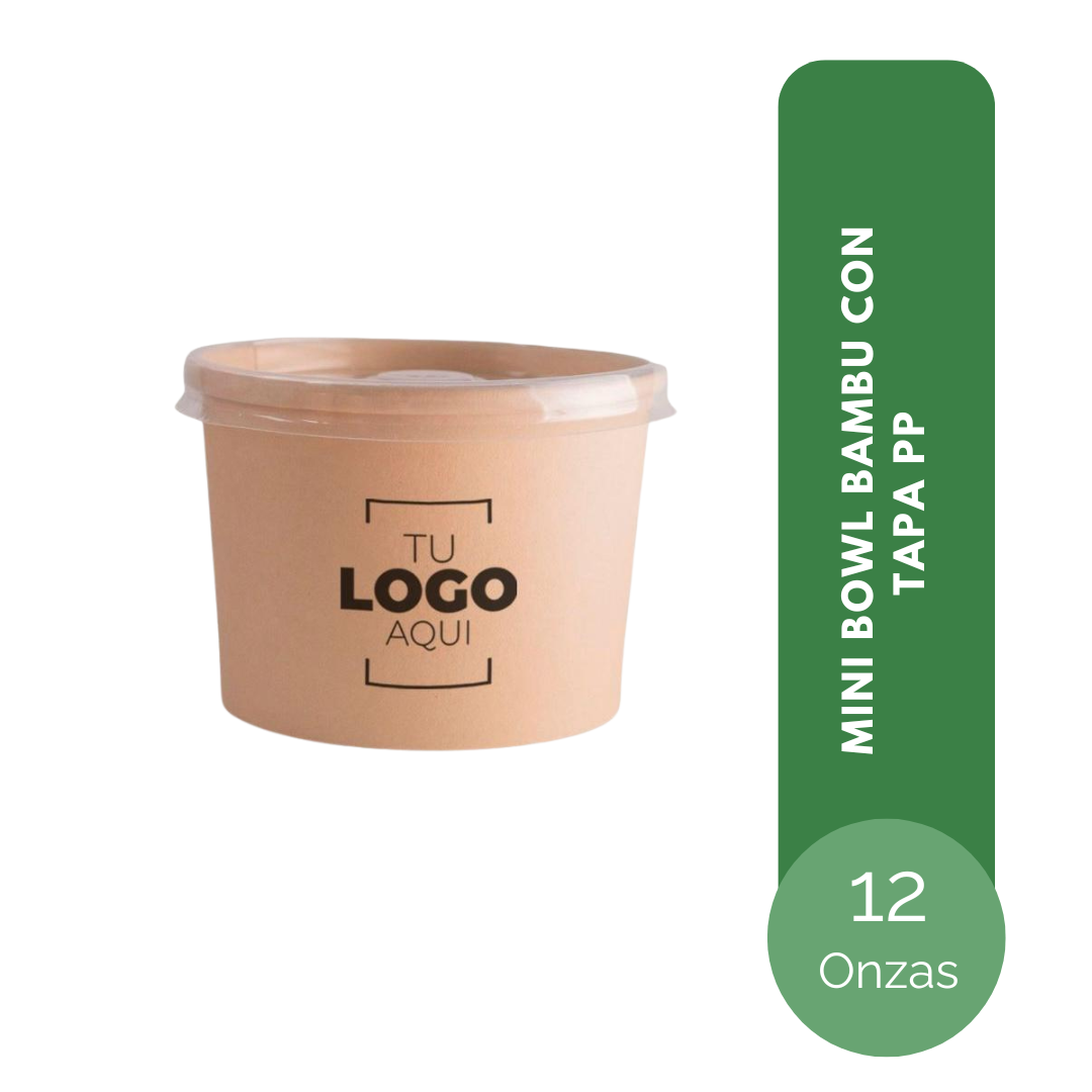 MINI BOWL DE BAMBÚ 12 ONZAS TAPA PP