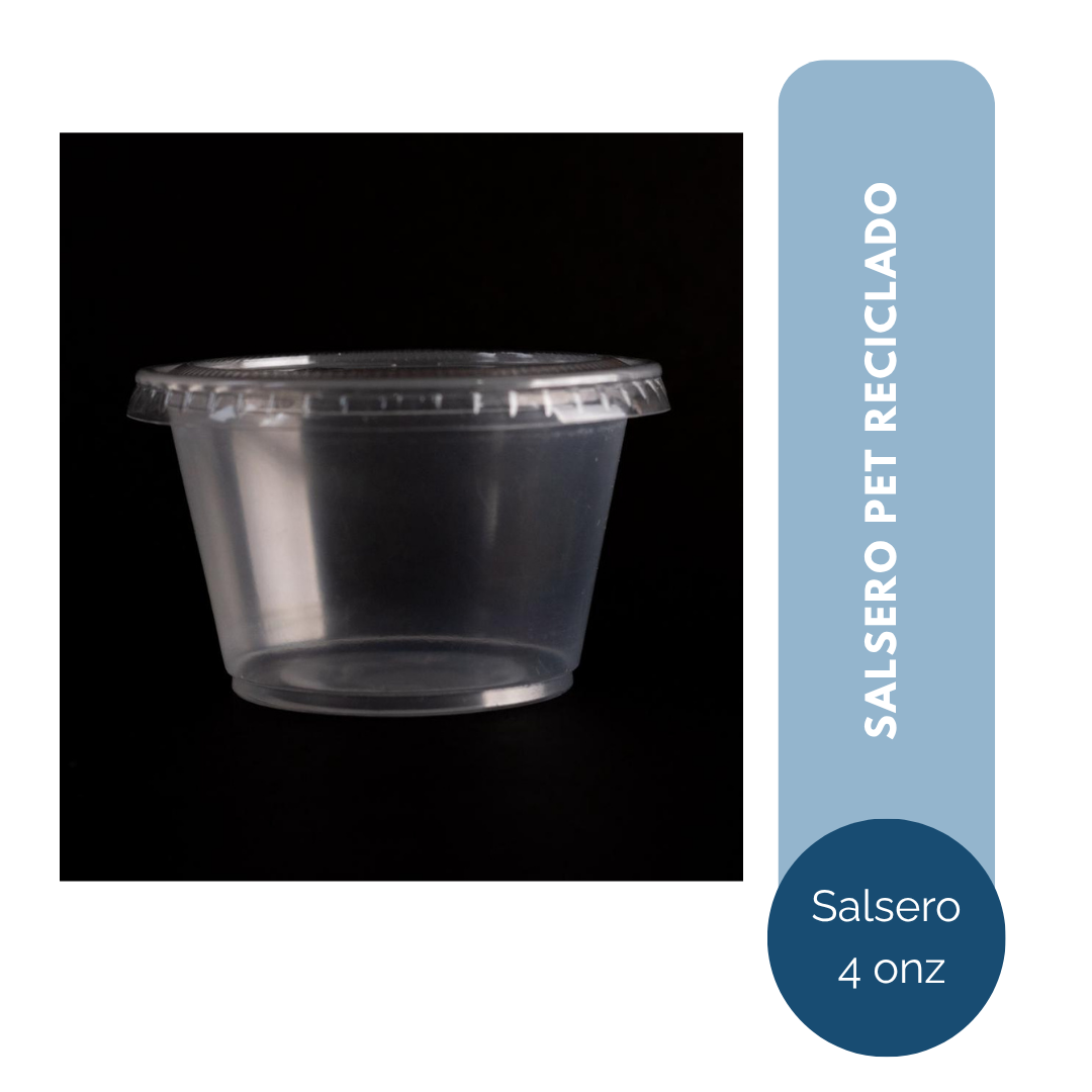 SALSERO PET RECICLADO 04 ONZAS CON TAPA