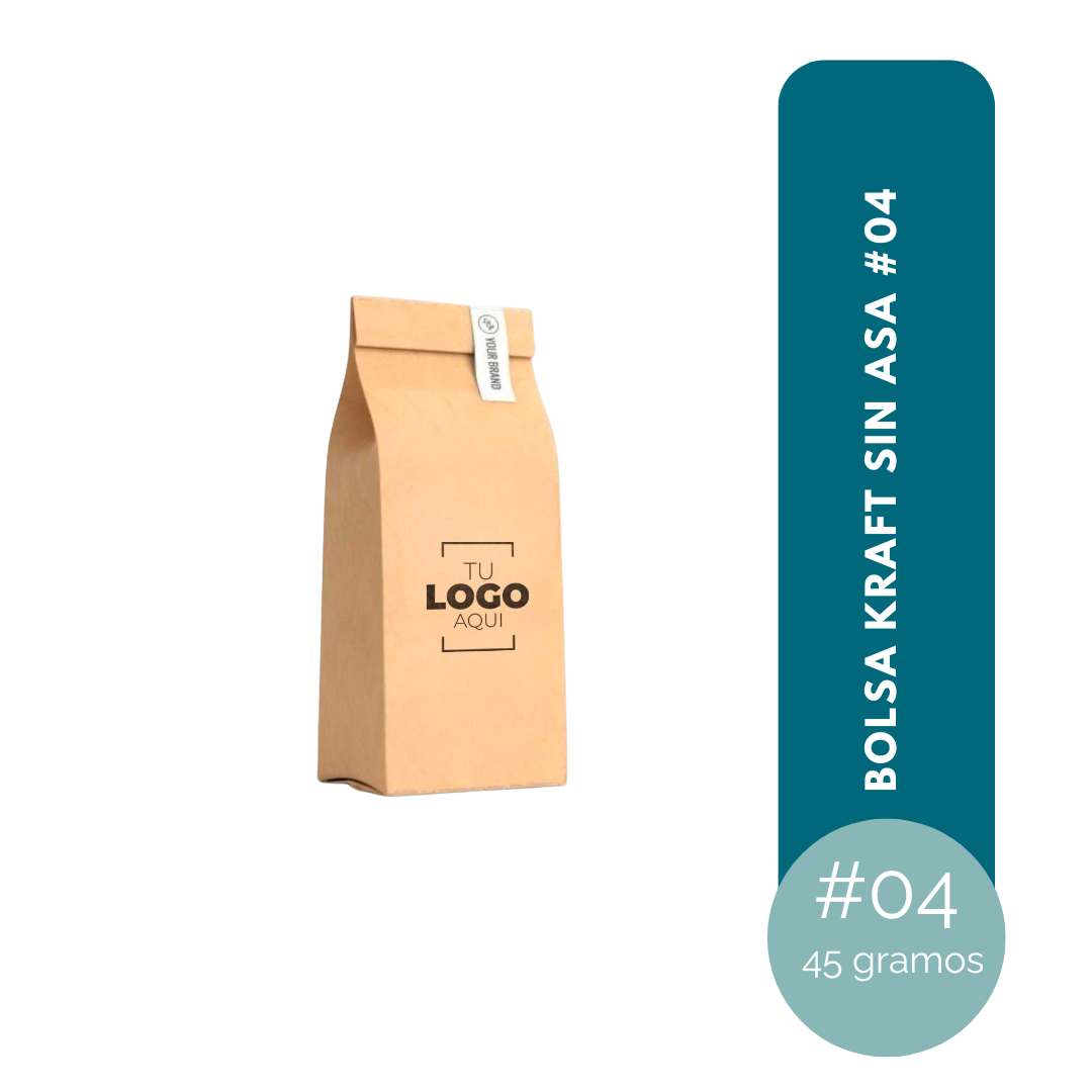 BOLSA KRAFT NATURAL SIN ASA #04 DE 23x12x8 (45GR)