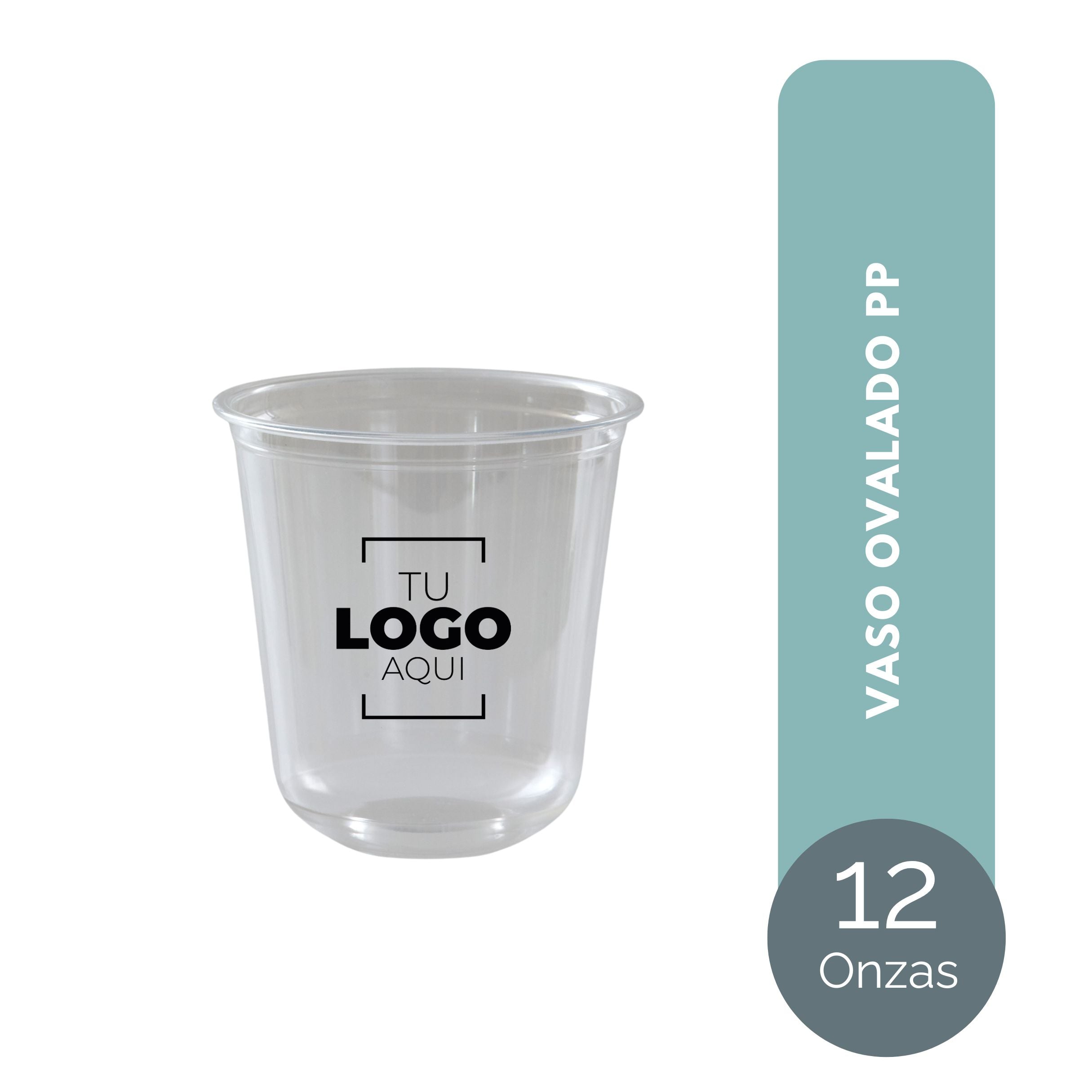 VASO PP OVALADO 12 ONZAS SIN TAPA PARA MAQUINA SELLADORA