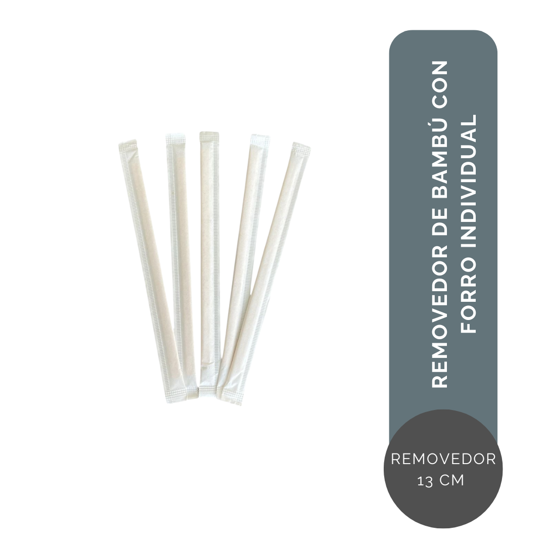 REMOVEDORES DE BAMBÚ ESTUCHADOS DE 13 CM