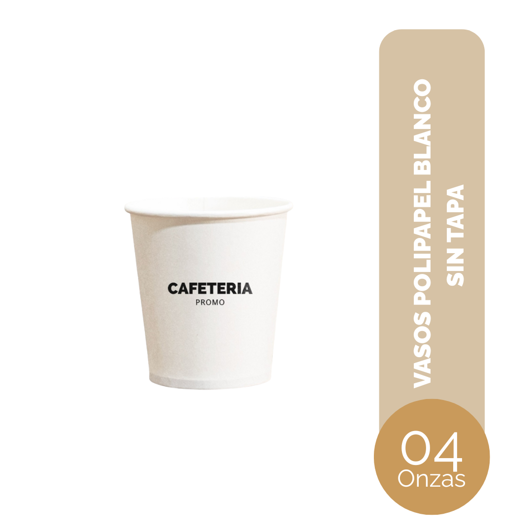 VASO DE POLIPAPEL 04 ONZAS BLANCO
