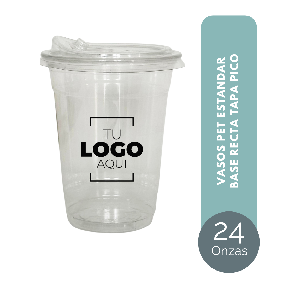 VASO PET 24 ONZAS TAPA PICO